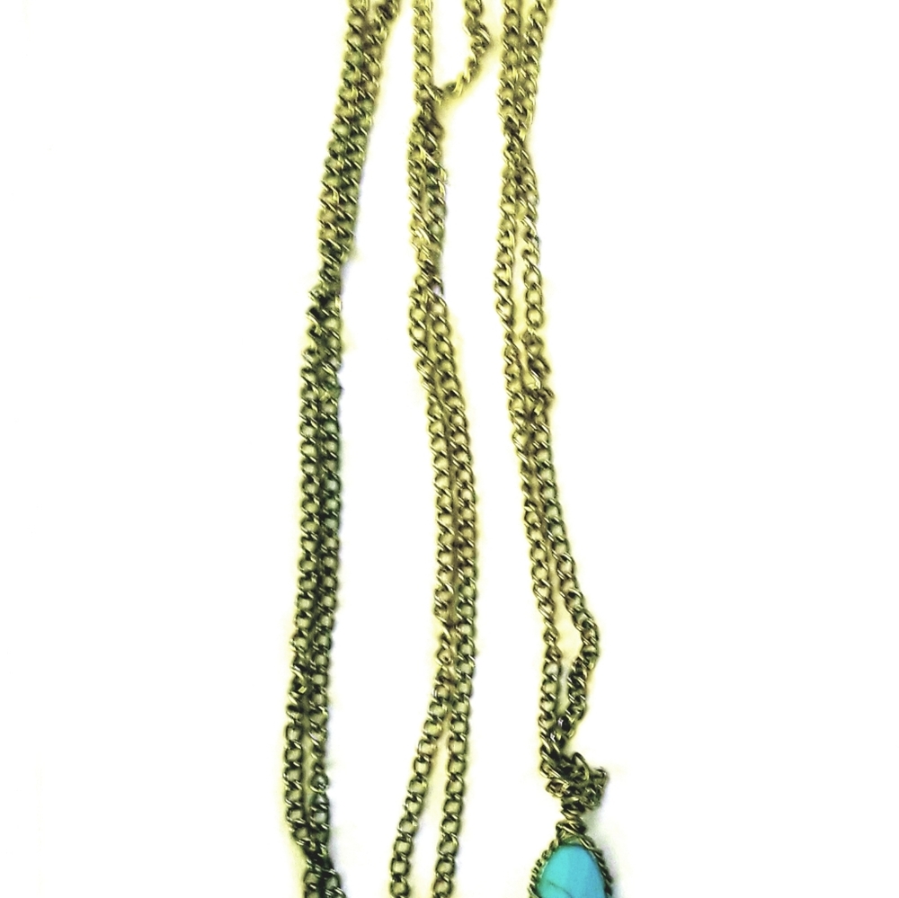Natural Amazonite Pendant Necklace Nugget Tumbled